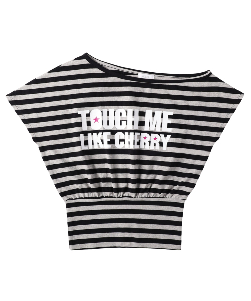 runningHIGH（ランニングハイ）の「ストライプワンショルダーH/Sティー[ブラック]（Tシャツ/カットソー・レディース・その他・FREE）」の9枚目の写真