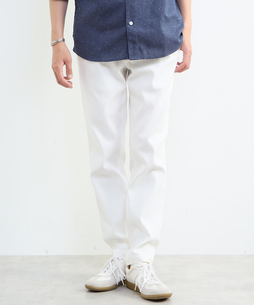 MEN'S MELROSE(メンズメルローズ)の「ハイストレッチスリムテーパードパンツ(チノパンツ・メンズ・ホワイト/ネイビー/ブラック・3/4/5/2)」の20枚目の写真