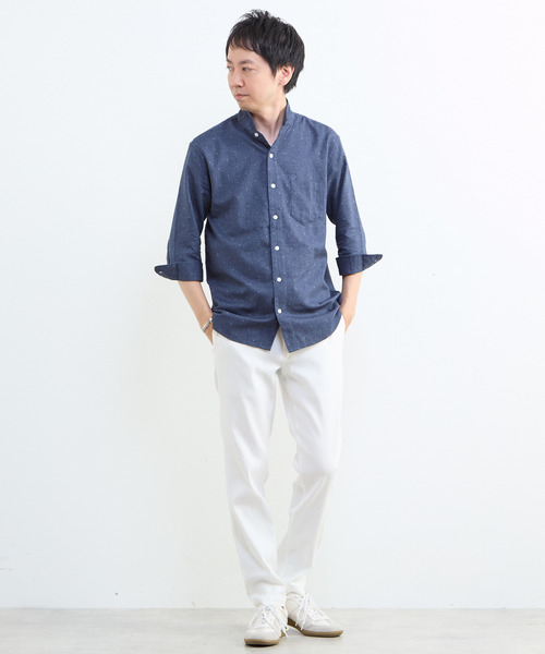 MEN'S MELROSE(メンズメルローズ)の「ハイストレッチスリムテーパードパンツ(チノパンツ・メンズ・ホワイト/ネイビー/ブラック・3/4/5/2)」の22枚目の写真