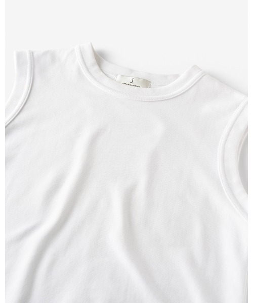 DoCLASSE( ドゥクラッセ)の「ピュアコットンスムース/ノースリーブ(Tシャツ/カットソー・レディース・ホワイト/ライトグレー/ローズ/モカ/チャコール/グレイッシュブルー/ブラック/ライム・L/M/S)」の15枚目の写真