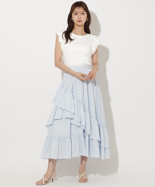 AND COUTURE(アンドクチュール)の「タックバルーンスリーブプルオーバー(Tシャツ/カットソー・レディース・ピンク/チャコールグレー/オフホワイト・FREE)」の9枚目の写真