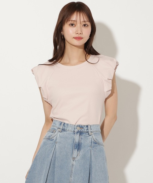 AND COUTURE(アンドクチュール)の「タックバルーンスリーブプルオーバー(Tシャツ/カットソー・レディース・ピンク/チャコールグレー/オフホワイト・FREE)」の16枚目の写真