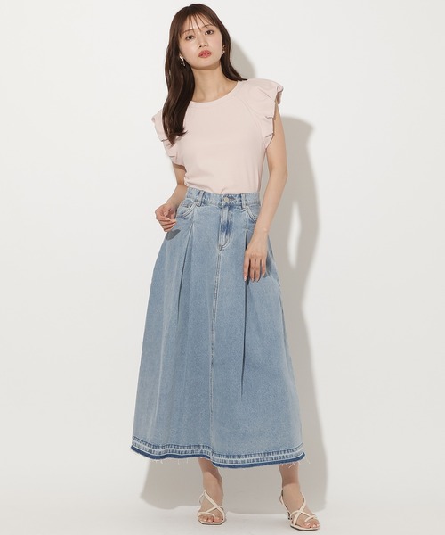 AND COUTURE(アンドクチュール)の「タックバルーンスリーブプルオーバー(Tシャツ/カットソー・レディース・ピンク/チャコールグレー/オフホワイト・FREE)」の20枚目の写真