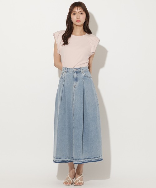 AND COUTURE(アンドクチュール)の「タックバルーンスリーブプルオーバー(Tシャツ/カットソー・レディース・ピンク/チャコールグレー/オフホワイト・FREE)」の21枚目の写真