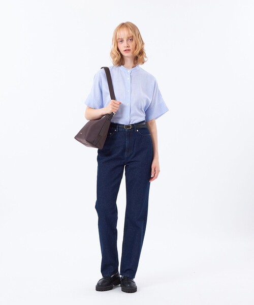 MACKINTOSH PHILOSOPHY(マッキントッシュ フィロソフィー)の「リネンミックスバンドカラーシャツ(シャツ/ブラウス・レディース・ピンク系その他2/ブルー系その他2/ブラウン系その他4・36/38)」の13枚目の写真