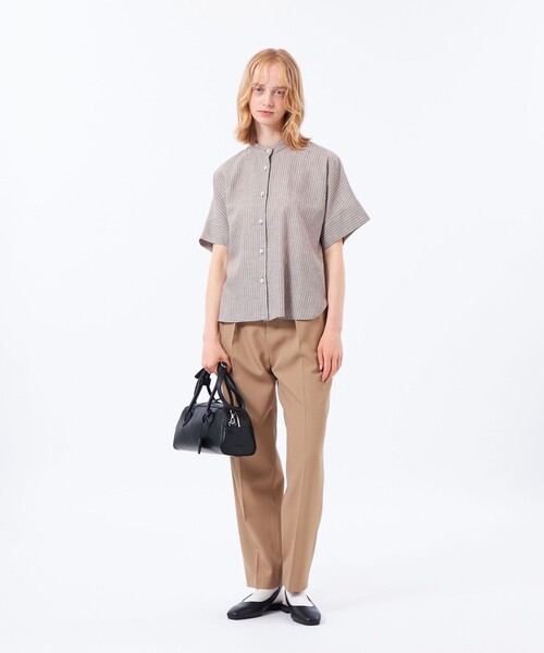 MACKINTOSH PHILOSOPHY(マッキントッシュ フィロソフィー)の「リネンミックスバンドカラーシャツ(シャツ/ブラウス・レディース・ピンク系その他2/ブルー系その他2/ブラウン系その他4・36/38)」の14枚目の写真
