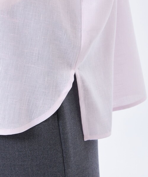 MACKINTOSH PHILOSOPHY(マッキントッシュ フィロソフィー)の「リネンミックスバンドカラーシャツ(シャツ/ブラウス・レディース・ピンク系その他2/ブルー系その他2/ブラウン系その他4・36/38)」の7枚目の写真