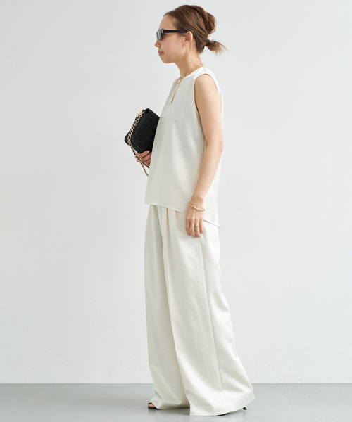 Deuxieme Classe（ドゥーズィエムクラス）の「Minimal Satin ブラウス（シャツ/ブラウス・レディース・ホワイト/ブラック・FREE）」の13枚目の写真