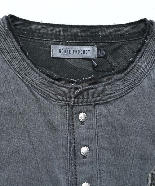 SILVER BULLET(シルバーバレット)の「『SILVER BULLET SELECT AP/シルバーバレットセレクト』フェイクレイヤードヘンリーネックTEE(Tシャツ/カットソー・メンズ・ライトグレー/ブラック/ホワイト・L/M)」の9枚目の写真