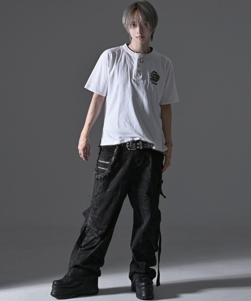 SILVER BULLET(シルバーバレット)の「『SILVER BULLET SELECT AP/シルバーバレットセレクト』フェイクレイヤードヘンリーネックTEE(Tシャツ/カットソー・メンズ・ライトグレー/ブラック/ホワイト・L/M)」の19枚目の写真