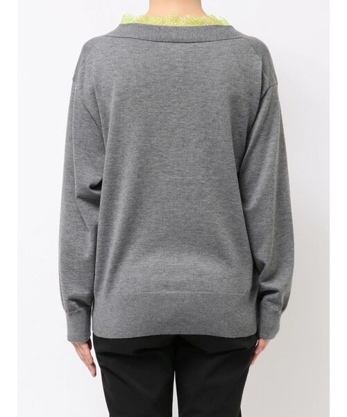 ELENDEEK(エレンディーク)の「レーストリミングニットトップス(ニット/セーター・レディース・ブラック/ブラウン/グレー・FREE)」の19枚目の写真