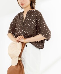《接触冷感》ウォッシャブルキャップスリーブプルオーバー