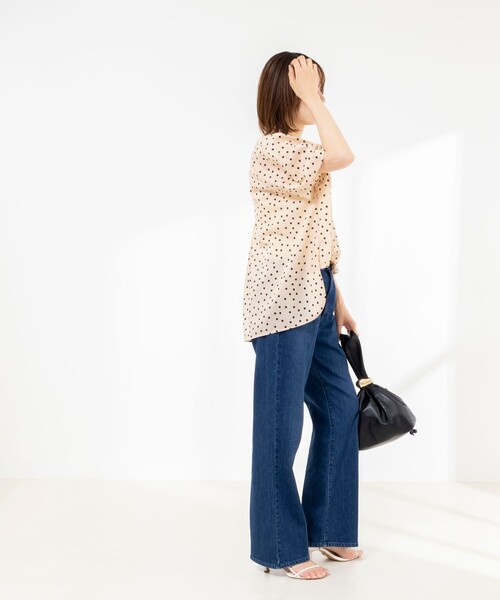 Rie Miller(リエミラー)の「《接触冷感》ウォッシャブルキャップスリーブプルオーバー(シャツ/ブラウス・レディース・ブラウン系その他/ベージュ系その他/ブラック系その他・38)」の7枚目の写真