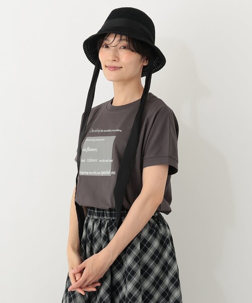 Afternoon Tea（アフタヌーンティー）の「【洗える】紐付きサーモハット（ハット・レディース・ブラック/ブラウン・ONE SIZE）」の4枚目の写真