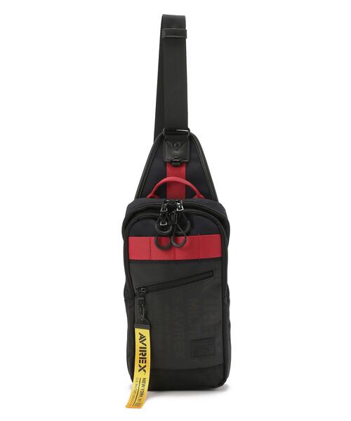 AVIREX(アヴィレックス)の「SUPER HORNET ONE SHOULDER BAG(ショルダーバッグ・レディース・ブラック/ホワイト/ネイビー・F)」の1枚目の写真