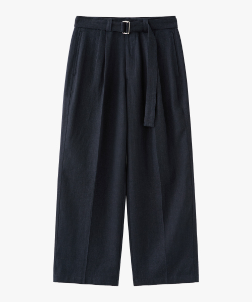 SUARE(スアレ)の「リネンプリーツパンツネイビー(その他パンツ・メンズ・ネイビー・MEDIUM/LARGE/X-LARGE)」の2枚目の写真