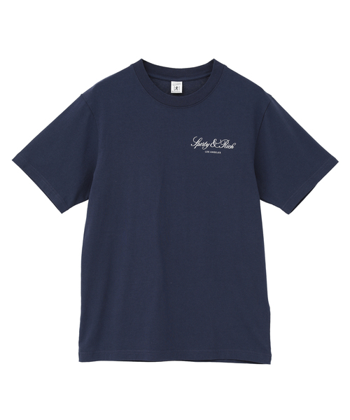 martinique(マルティニーク)の「【Sporty&Rich/スポーティアンドリッチ】Vendome LA Tshirtネイビー(Tシャツ/カットソー・レディース・ネイビー・XS)」の1枚目の写真