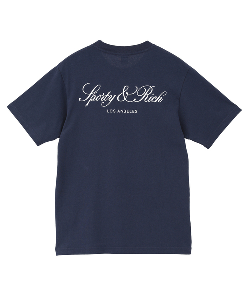 martinique(マルティニーク)の「【Sporty&Rich/スポーティアンドリッチ】Vendome LA Tshirtネイビー(Tシャツ/カットソー・レディース・ネイビー・XS)」の2枚目の写真