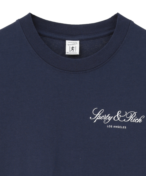martinique(マルティニーク)の「【Sporty&Rich/スポーティアンドリッチ】Vendome LA Tshirtネイビー(Tシャツ/カットソー・レディース・ネイビー・XS)」の3枚目の写真