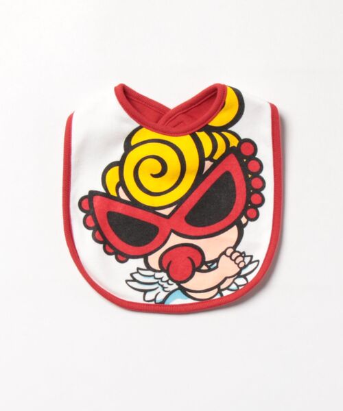 HYSTERIC MINI(ヒステリックミニ)の「ANGEL MINI RVスタイ(その他ベビー用品・キッズ・ブラック/レッド・FREE)」の2枚目の写真