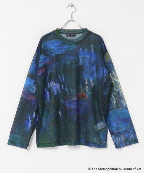 SENSE OF PLACE by URBAN RESEARCH(センスオブプレイスバイアーバンリサーチ)の「『別注』The Met×SENSE OF PLACE シアーロングTシャツ(モネ)(Tシャツ/カットソー・メンズ・ライトピンク/ブラック・MEDIUM/LARGE)」の7枚目の写真