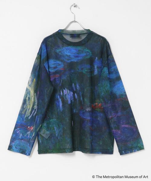 SENSE OF PLACE by URBAN RESEARCH(センスオブプレイスバイアーバンリサーチ)の「『別注』The Met×SENSE OF PLACE シアーロングTシャツ(モネ)(Tシャツ/カットソー・メンズ・ライトピンク/ブラック・MEDIUM/LARGE)」の8枚目の写真