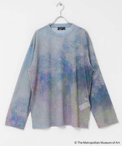 SENSE OF PLACE by URBAN RESEARCH(センスオブプレイスバイアーバンリサーチ)の「『別注』The Met×SENSE OF PLACE シアーロングTシャツ(モネ)(Tシャツ/カットソー・メンズ・ライトピンク/ブラック・MEDIUM/LARGE)」の12枚目の写真