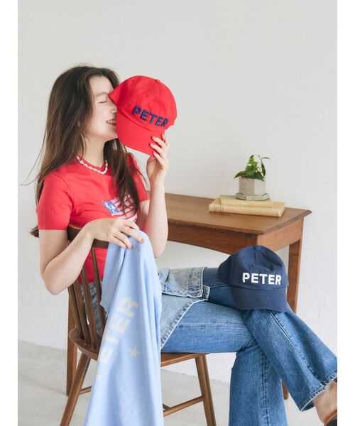 Ungrid(アングリッド)の「MY NAME IS PETER別注 PETER BALL CAP(キャップ・レディース・レッド・FREE)」の1枚目の写真