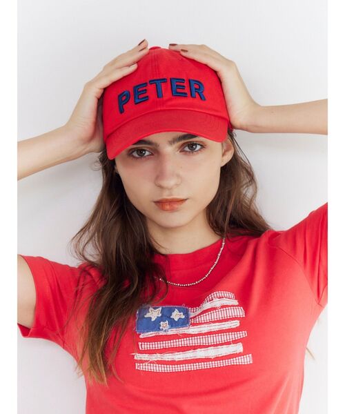 Ungrid(アングリッド)の「MY NAME IS PETER別注 PETER BALL CAP(キャップ・レディース・レッド・FREE)」の3枚目の写真