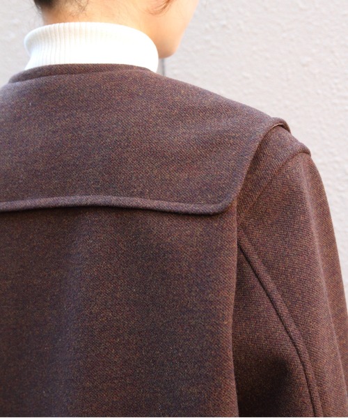 ORCIVAL(オーシバル)の「ORCIVAL/オーシバル メルトンショートダッフルコート MELTON SHORT DUFFLE COAT OR-A0846 PML(ダッフルコート・レディース・ネイビー/ダークブラウン・2)」の5枚目の写真