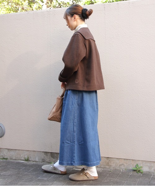 ORCIVAL(オーシバル)の「ORCIVAL/オーシバル メルトンショートダッフルコート MELTON SHORT DUFFLE COAT OR-A0846 PML(ダッフルコート・レディース・ネイビー/ダークブラウン・2)」の18枚目の写真