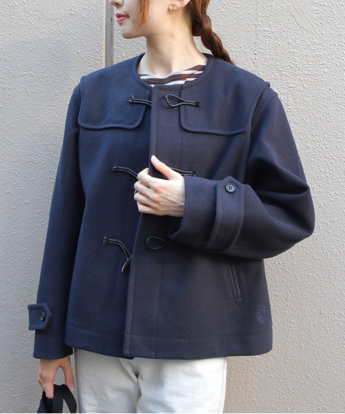 ORCIVAL(オーシバル)の「ORCIVAL/オーシバル メルトンショートダッフルコート MELTON SHORT DUFFLE COAT OR-A0846 PML(ダッフルコート・レディース・ネイビー/ダークブラウン・2)」の20枚目の写真