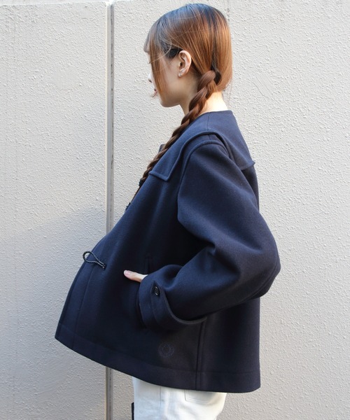 ORCIVAL(オーシバル)の「ORCIVAL/オーシバル メルトンショートダッフルコート MELTON SHORT DUFFLE COAT OR-A0846 PML(ダッフルコート・レディース・ネイビー/ダークブラウン・2)」の9枚目の写真