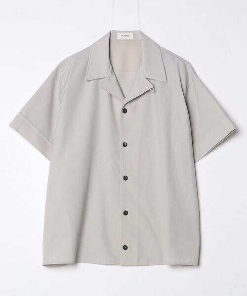 STUDIOUS(ステュディオス)の「別注 OPEN COLLAR SHIRTS(Tシャツ/カットソー・メンズ・グレイッシュベージュ/ブラック・48/46)」の2枚目の写真