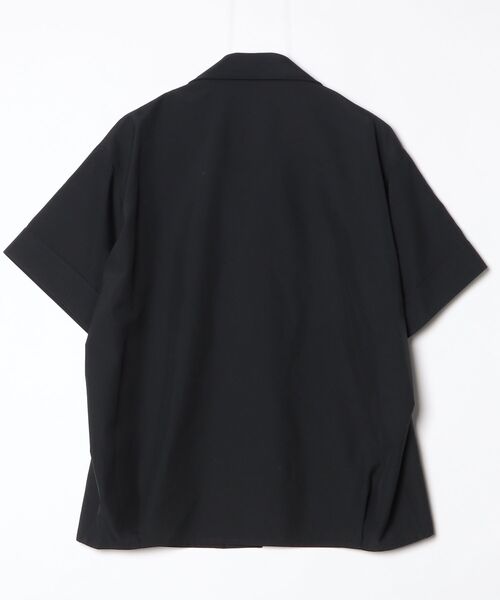 STUDIOUS(ステュディオス)の「別注 OPEN COLLAR SHIRTS(Tシャツ/カットソー・メンズ・グレイッシュベージュ/ブラック・48/46)」の3枚目の写真