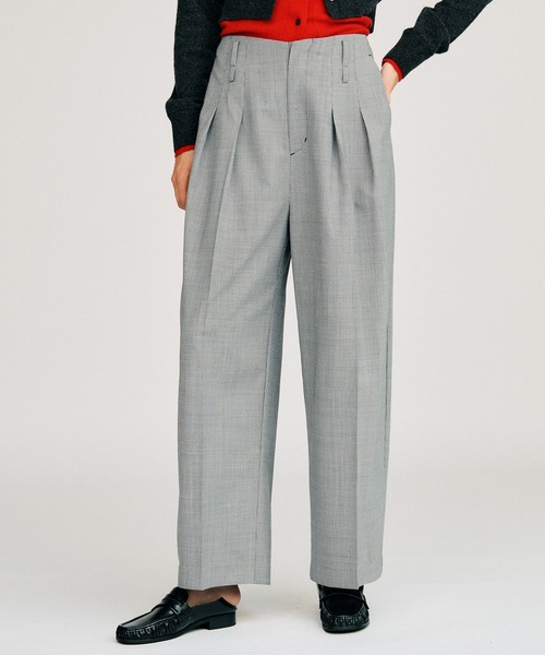 PRANK PROJECT（プランクプロジェクト）の「【2026Autumn Pre-Order】ピンチェックコクーンパンツ / Pin Check Cocoon Pants（スラックス・レディース・グレー・38/36）」の9枚目の写真