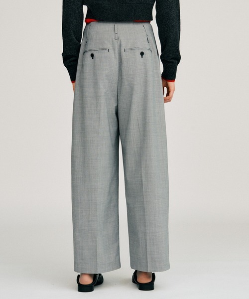 PRANK PROJECT（プランクプロジェクト）の「【2026Autumn Pre-Order】ピンチェックコクーンパンツ / Pin Check Cocoon Pants（スラックス・レディース・グレー・38/36）」の11枚目の写真