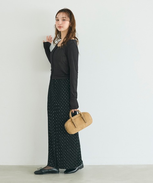 coca(coca)(コカ)の「シアーリブカーディガン(カーディガン/ボレロ・レディース・ブラウン/ブラック・L/M/S)」の7枚目の写真