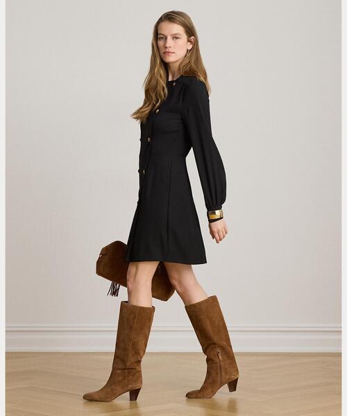✨未使用品✨ローレン ラルフローレン フラッタースリーブ ドレス ブラック XS LAUREN RALPH LAUREN｜ローレン ラルフ ローレン（レディース）の