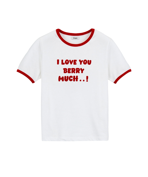 LOTSYOU(ロッツユー)の「Berry Much Ringer T-shirt Red(Tシャツ/カットソー・レディース・その他・OS)」の1枚目の写真