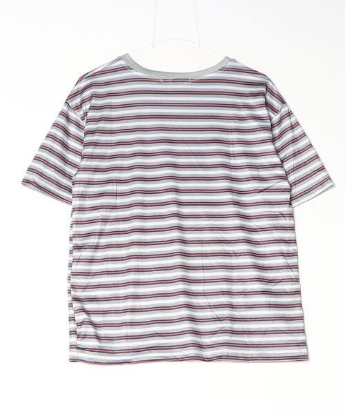 Dream garden（ドリームガーデン）の「マルチボーダー 半袖 Tシャツ（Tシャツ/カットソー・レディース・レッド/グリーン/ライトブラウン・M/L/XL/XXL）」の4枚目の写真