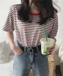 マルチボーダー 半袖 Tシャツ