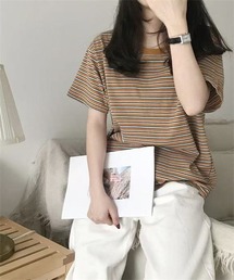 マルチボーダー 半袖 Tシャツ