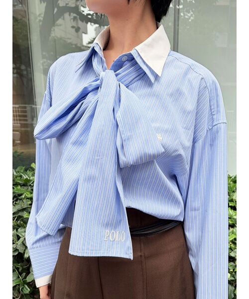 LAGUNAMOON(ラグナムーン)の「【POLO BCSコラボ】ボウタイシャツ(シャツ/ブラウス・レディース・ピンク/イエロー/ブルー/ホワイト・SMALL/MEDIUM)」の11枚目の写真