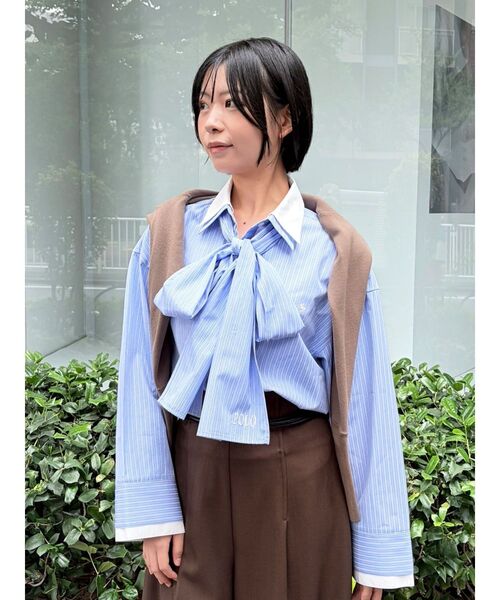 LAGUNAMOON(ラグナムーン)の「【POLO BCSコラボ】ボウタイシャツ(シャツ/ブラウス・レディース・ピンク/イエロー/ブルー/ホワイト・SMALL/MEDIUM)」の12枚目の写真