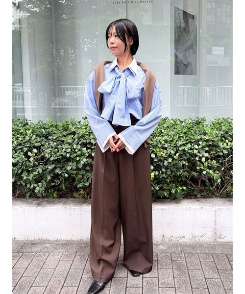 LAGUNAMOON(ラグナムーン)の「【POLO BCSコラボ】ボウタイシャツ(シャツ/ブラウス・レディース・ピンク/イエロー/ブルー/ホワイト・SMALL/MEDIUM)」の13枚目の写真