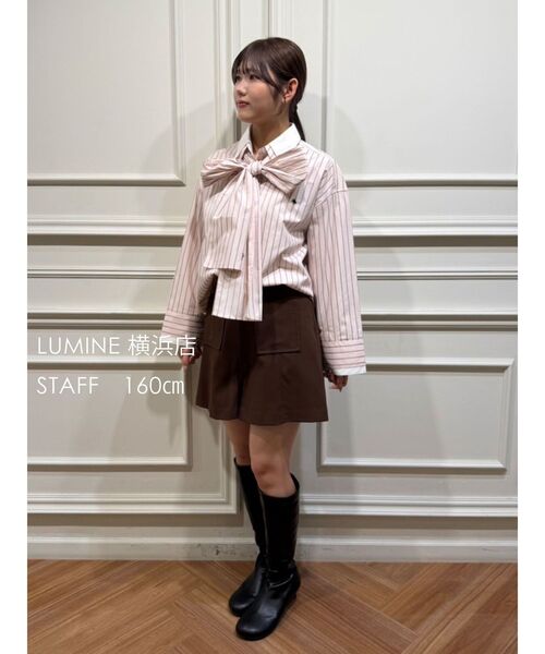 POLO BCS(ポロ ビーシーエス)の「【POLO BCSコラボ】ボウタイシャツ【秋服】(シャツ/ブラウス・レディース・ピンク/イエロー/ブルー/ホワイト・SMALL/MEDIUM)」の11枚目の写真