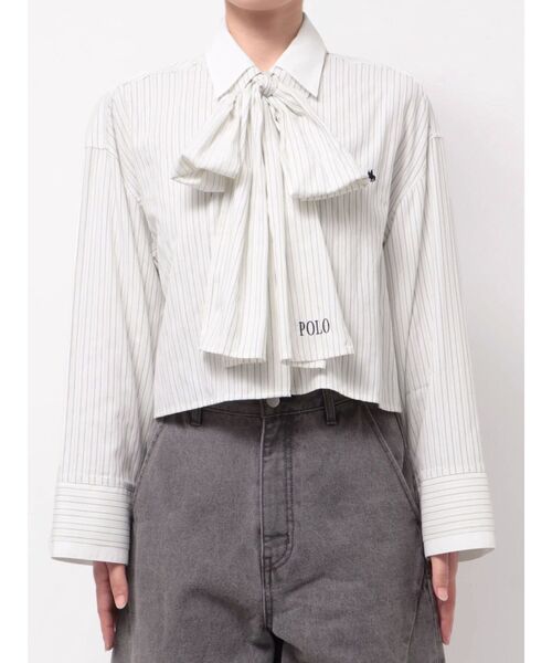 POLO BCS(ポロ ビーシーエス)の「【POLO BCSコラボ】ボウタイシャツ【秋服】(シャツ/ブラウス・レディース・ピンク/イエロー/ブルー/ホワイト・SMALL/MEDIUM)」の19枚目の写真