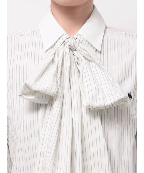 POLO BCS(ポロ ビーシーエス)の「【POLO BCSコラボ】ボウタイシャツ【秋服】(シャツ/ブラウス・レディース・ピンク/イエロー/ブルー/ホワイト・SMALL/MEDIUM)」の22枚目の写真