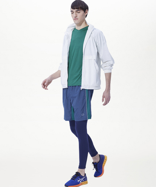 koe（コエ）の「スポーツキリカエタイツ（レギンス/スパッツ・メンズ・ネイビー/ブラック/オレンジ・LL/MEDIUM/SMALL/LARGE）」の3枚目の写真